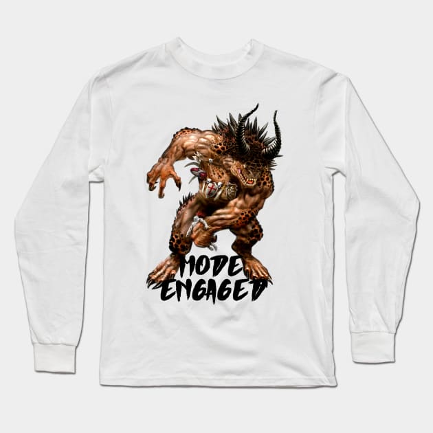 Engage the BEAST Within! Long Sleeve T-Shirt by Mystik Media LLC